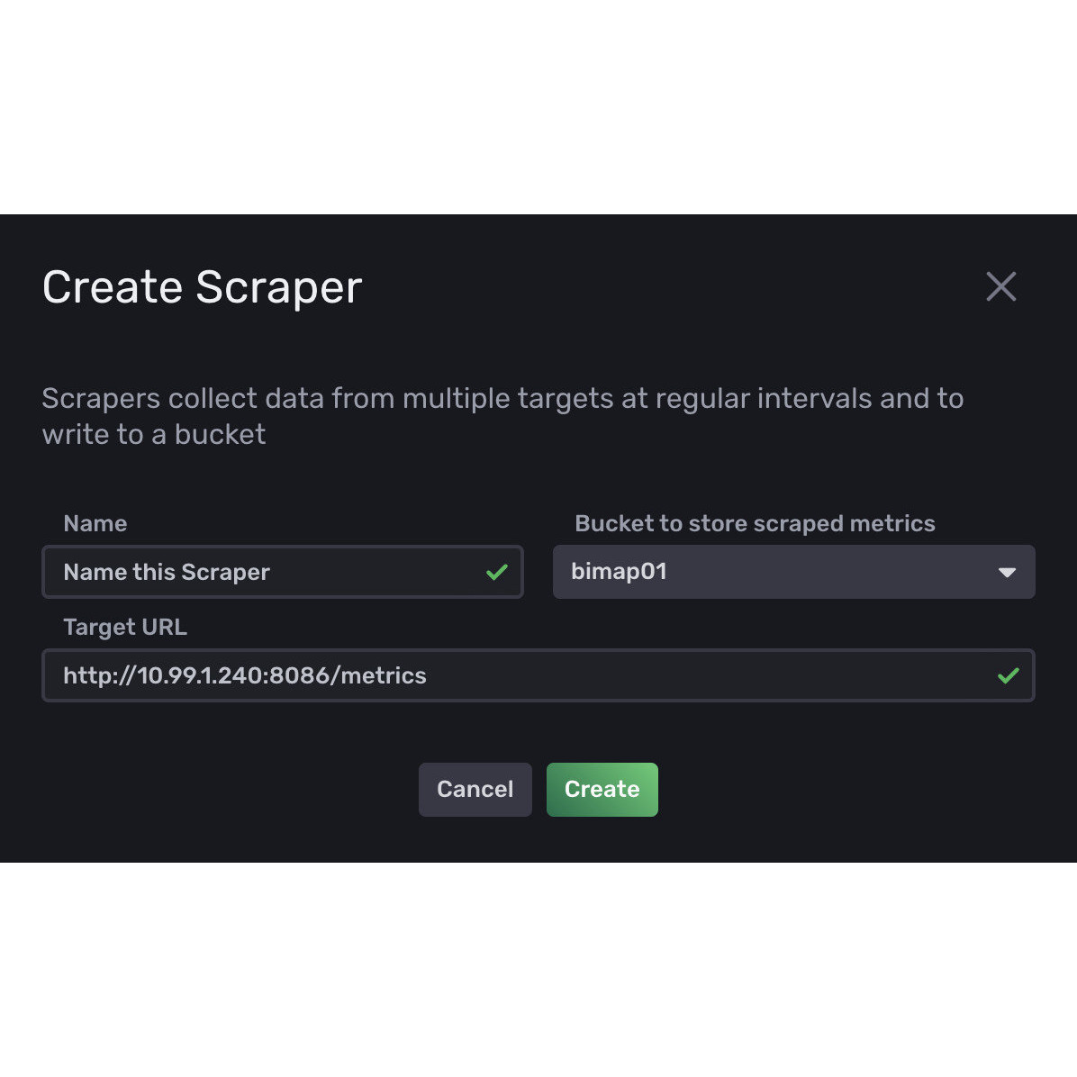 influxdb scraper