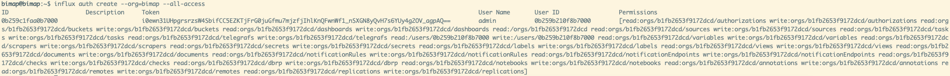 influx cli generate access token